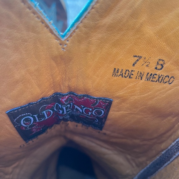 OLD GRINGO Brand Leather Tall Cowboy Boots Women’s Size 7 1/2 - Picture 3 of 3